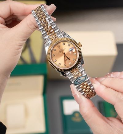 Rolex datejust two tone rose gold 41mm 3235 Movement 1:1 Pink Watch